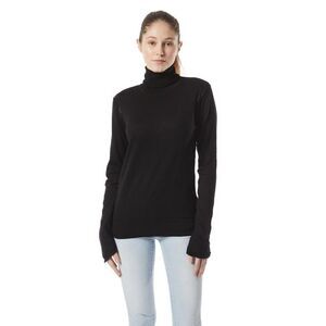 Gas Black Cotton Women's Turtleneck
